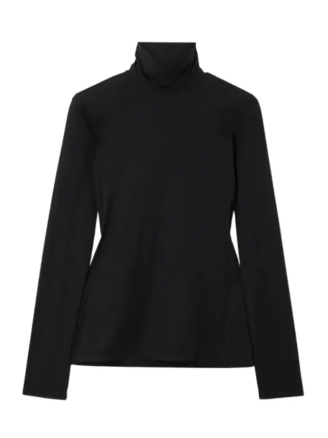 The Hosiery Jersey Turtleneck Top