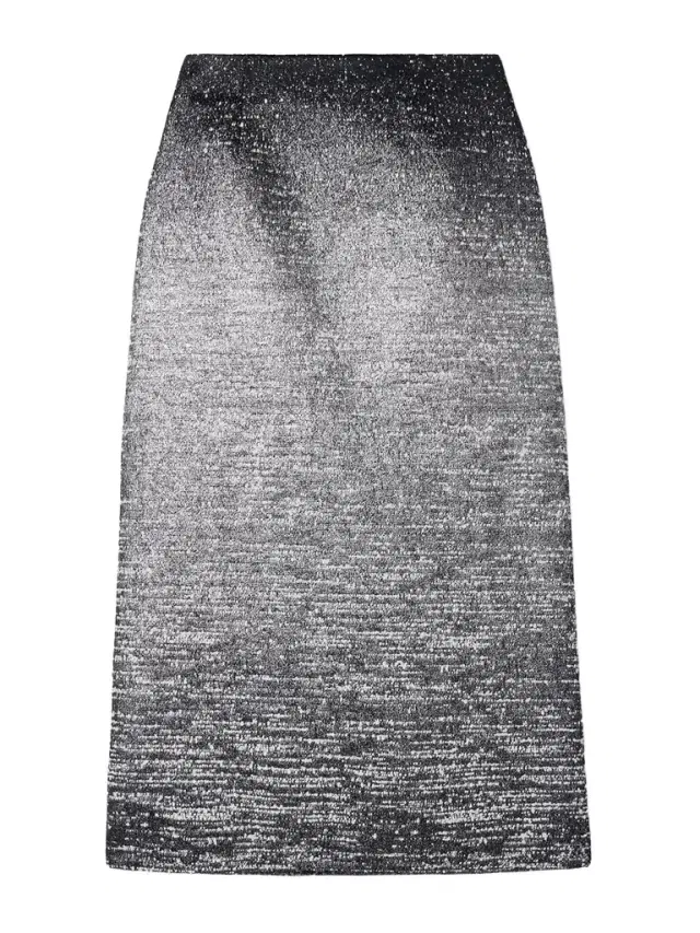 Metallic Bouclé-tweed Midi Skirt