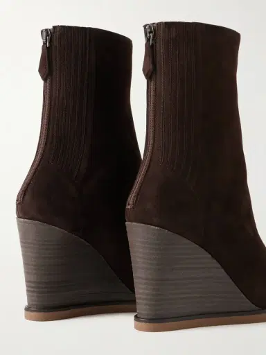 Aquazzura Saint Honoré 85 Suede Wedge Ankle Boots | Thumbnail 4