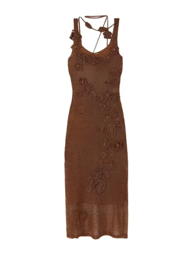Pemma Appliquéd Knitted Midi Dress