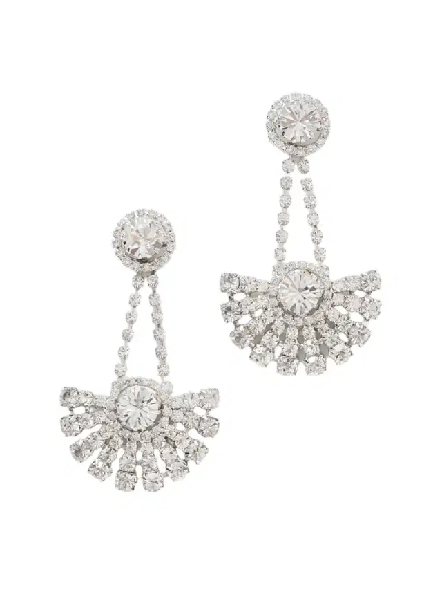 Velma Rhodium-plated Crystal Earrings