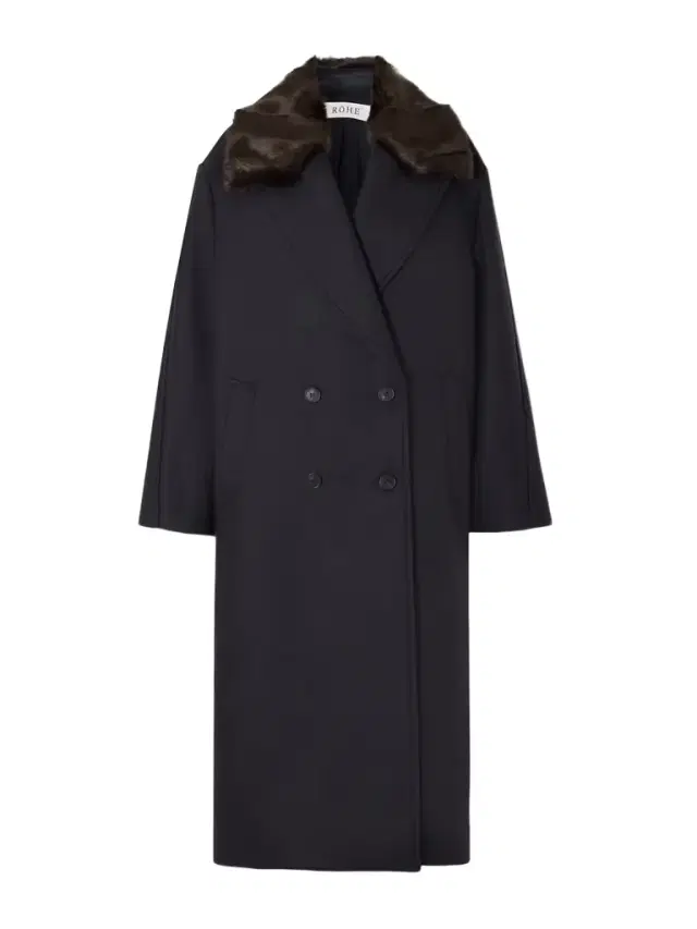 Ezra Double-breasted Plush-trimmed Wool-blend Coat