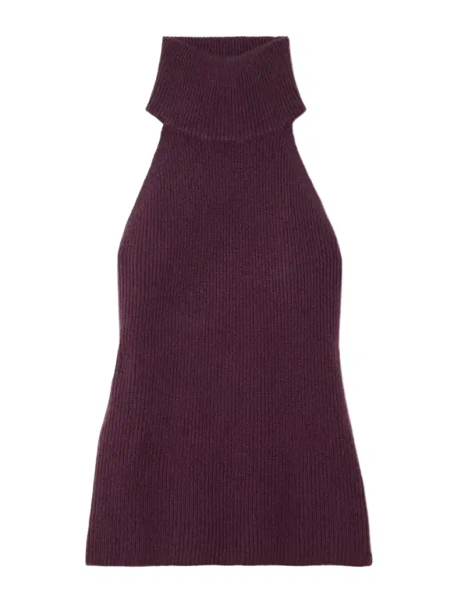 Freya Ribbed Cashmere Turtleneck Tank