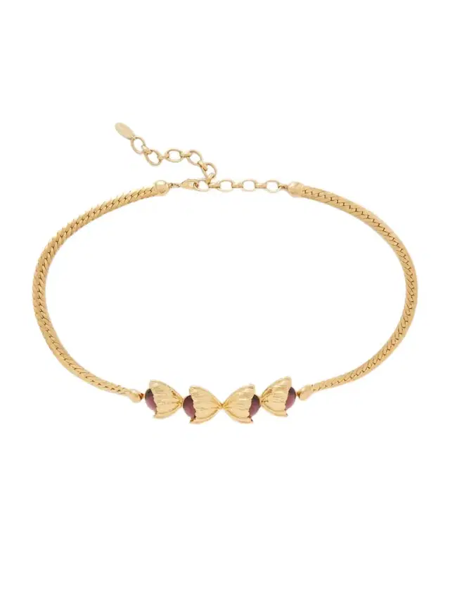 Retro Flower Embellished Gold-plated Belt
