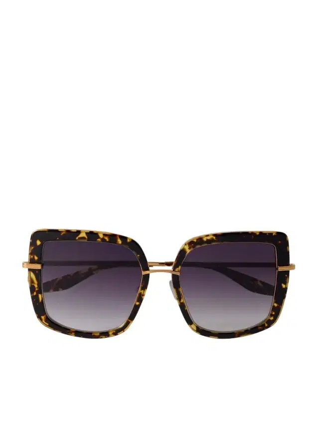 Margret Square-frame Tortoiseshell Acetate And Gold-tone Sunglasses
