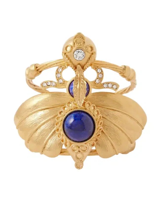 Falena Gold-plated, Resin And Swarovski Crystal Cuff