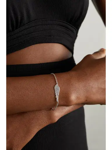 Garrard Wings Classic 18-karat White Gold Diamond Bracelet | Thumbnail 2