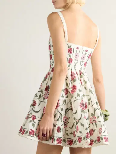 Agua by Agua Bendita Granadilla Tiered Floral-print Linen Mini Dress | Thumbnail 3 Agua by Agua Bendita Granadilla Tiered Floral-print Linen Mini Dress | Thumbnail 3