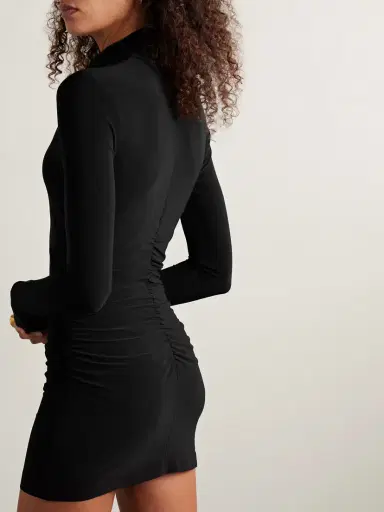 Norma Kamali Pickleball Ruched Stretch-jersey Mini Dress | Thumbnail 3 Norma Kamali Pickleball Ruched Stretch-jersey Mini Dress | Thumbnail 3