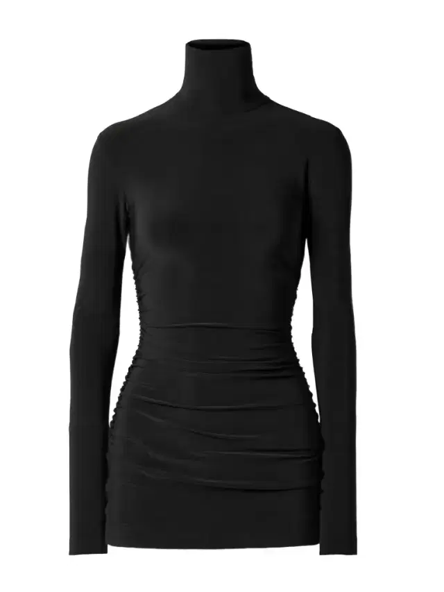Pickleball Ruched Stretch-jersey Mini Dress