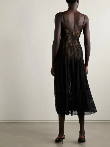 Norma Kamali Stretch-lace Midi Dress | Thumbnail 3 Norma Kamali Stretch-lace Midi Dress | Thumbnail 3