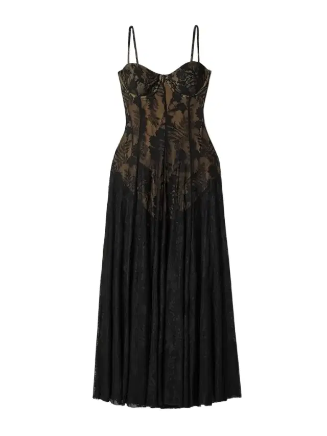 Stretch-lace Midi Dress