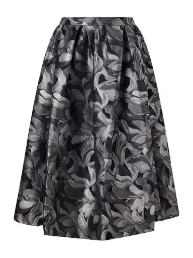 Dries Van Noten Pleated Brocade Midi Skirt | Thumbnail 1 Dries Van Noten Pleated Brocade Midi Skirt | Thumbnail 1
