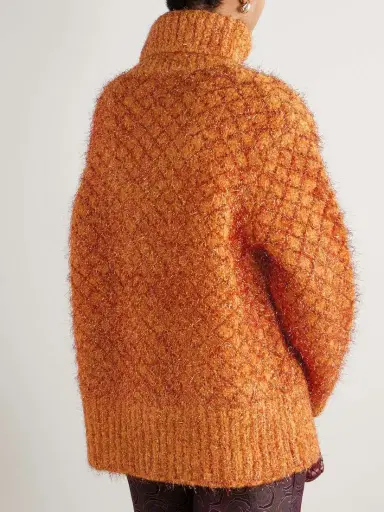 Dries Van Noten Metallic Wool-blend Turtleneck Sweater | Thumbnail 3