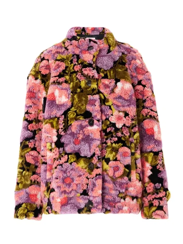 Floral-print Fleece Jacket