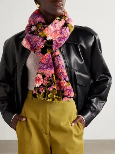 Dries Van Noten Floral-print Plush Scarf | Thumbnail 2