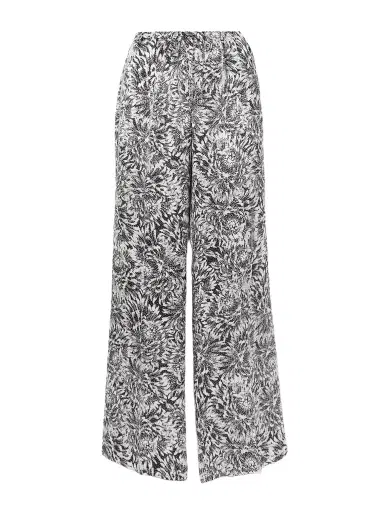 Dries Van Noten Pleated Printed Silk-satin Wide-leg Pants | Thumbnail 1