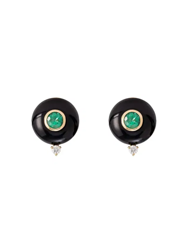 Black One Bubble Earrings