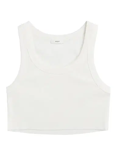 A.L.C. A. L.C. Women's Halsey Cotton Racerback Crop Tank | Thumbnail 1
