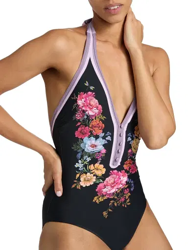 Johnny Was Women's Baccara Halter One-Piece Swimsuit - Baccara - Size XXL | Thumbnail 5 Johnny Was Women's Baccara Halter One-Piece Swimsuit - Baccara - Size XXL | Thumbnail 5