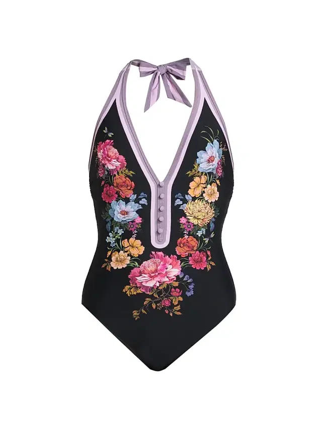 Johnny Was Women's Baccara Halter One-Piece Swimsuit - Baccara