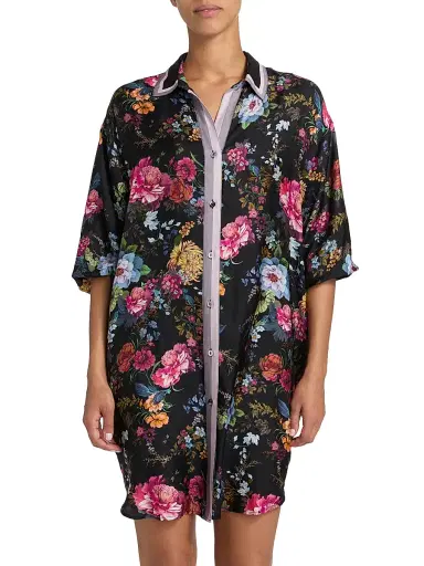Johnny Was Women's Baccara Silk-Blend Shirtdress - Baccara - Size XXL | Thumbnail 3 Johnny Was Women's Baccara Silk-Blend Shirtdress - Baccara - Size XXL | Thumbnail 3