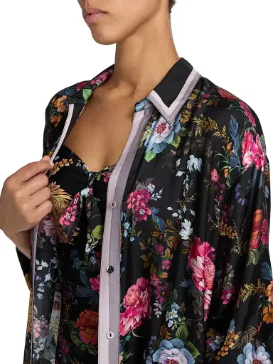 Johnny Was Women's Baccara Silk-Blend Shirtdress - Baccara - Size XXL | Thumbnail 5 Johnny Was Women's Baccara Silk-Blend Shirtdress - Baccara - Size XXL | Thumbnail 5