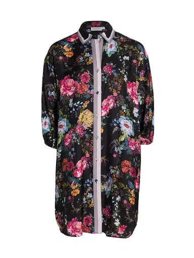 Johnny Was Women's Baccara Silk-Blend Shirtdress - Baccara - Size XXL | Thumbnail 1 Johnny Was Women's Baccara Silk-Blend Shirtdress - Baccara - Size XXL | Thumbnail 1
