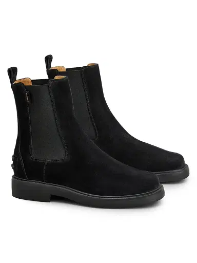Tod's Women's Gomma Suede Ankle Chelsea Boots - Nero | Thumbnail 2