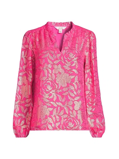 Lilly Pulitzer Women's Gianna Silk Long-Sleeve Blouse | Thumbnail 1 Lilly Pulitzer Women's Gianna Silk Long-Sleeve Blouse | Thumbnail 1