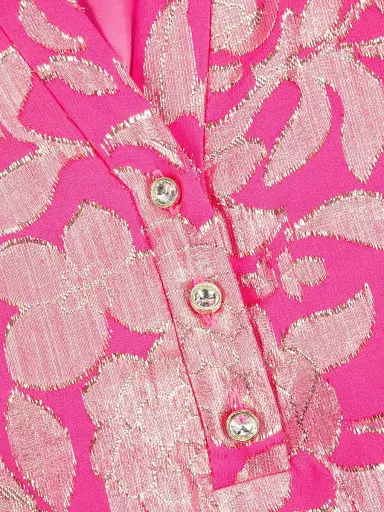 Lilly Pulitzer Women's Evaline Silk Dropped Waist Minidress - Sun Shell Pink Floral Bloom - Size 10 | Thumbnail 6 Lilly Pulitzer Women's Evaline Silk Dropped Waist Minidress - Sun Shell Pink Floral Bloom - Size 10 | Thumbnail 6