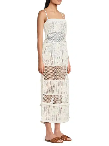 Ramy Brook Women's Senara Bandeau Lace Cover-Up Maxi Dress - White Embroidered - Size Large | Thumbnail 4 Ramy Brook Women's Senara Bandeau Lace Cover-Up Maxi Dress - White Embroidered - Size Large | Thumbnail 4