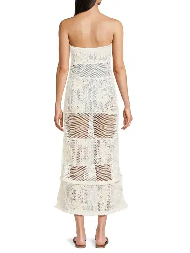 Ramy Brook Women's Senara Bandeau Lace Cover-Up Maxi Dress - White Embroidered - Size Large | Thumbnail 5 Ramy Brook Women's Senara Bandeau Lace Cover-Up Maxi Dress - White Embroidered - Size Large | Thumbnail 5