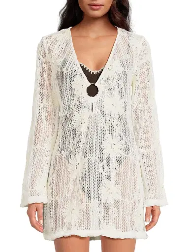 Ramy Brook Women's Cassie Floral Cover-Up Minidress | Thumbnail 3 Ramy Brook Women's Cassie Floral Cover-Up Minidress | Thumbnail 3