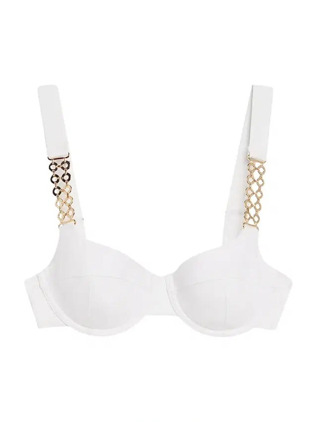 Ramy Brook Women's Iryna Embellished Underwire Bikini Top - White