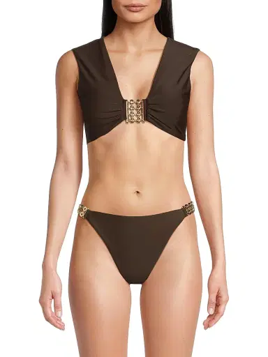 Ramy Brook Women's Olivia V-Neck Bikini Top - Beach Brown | Thumbnail 3 Ramy Brook Women's Olivia V-Neck Bikini Top - Beach Brown | Thumbnail 3
