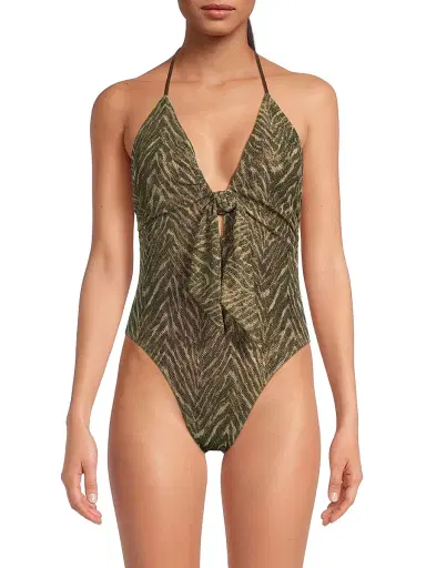 Ramy Brook Women's Printed One-Piece Swimsuit - Beach Brown Zebra - Size XL | Thumbnail 3 Ramy Brook Women's Printed One-Piece Swimsuit - Beach Brown Zebra - Size XL | Thumbnail 3