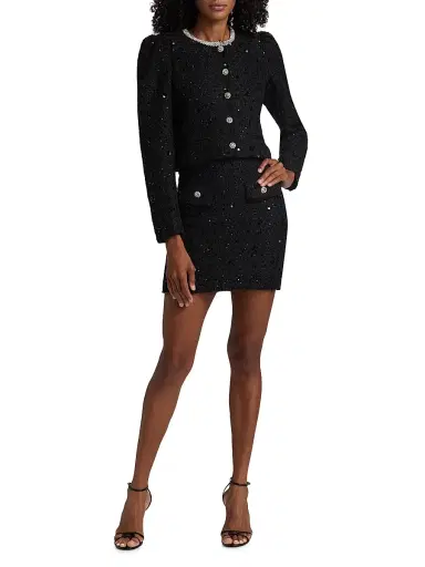 Generation Love Women's Chiara Crystal-Embellished Tweed Jacket | Thumbnail 2 Generation Love Women's Chiara Crystal-Embellished Tweed Jacket | Thumbnail 2