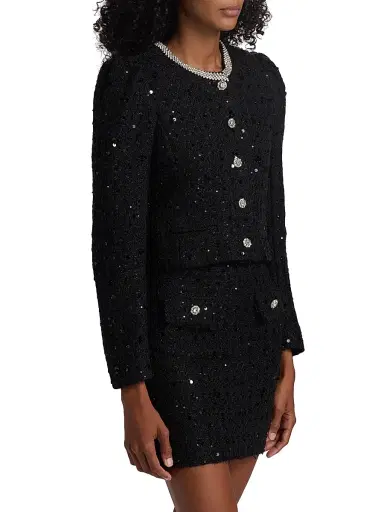Generation Love Women's Chiara Crystal-Embellished Tweed Jacket | Thumbnail 4 Generation Love Women's Chiara Crystal-Embellished Tweed Jacket | Thumbnail 4