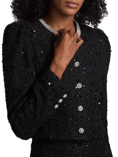 Generation Love Women's Chiara Crystal-Embellished Tweed Jacket | Thumbnail 6 Generation Love Women's Chiara Crystal-Embellished Tweed Jacket | Thumbnail 6