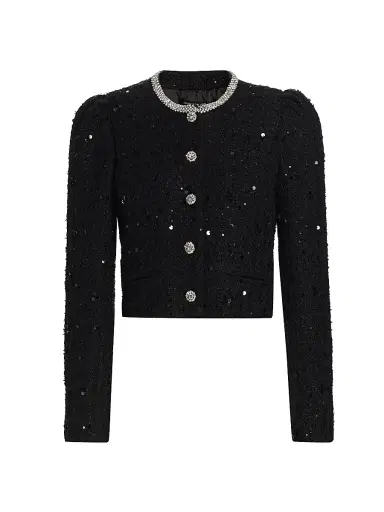Generation Love Women's Chiara Crystal-Embellished Tweed Jacket | Thumbnail 1 Generation Love Women's Chiara Crystal-Embellished Tweed Jacket | Thumbnail 1