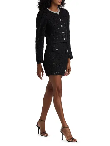 Generation Love Women's Ava Sequined Tweed Slim-Fit Miniskirt | Thumbnail 2 Generation Love Women's Ava Sequined Tweed Slim-Fit Miniskirt | Thumbnail 2