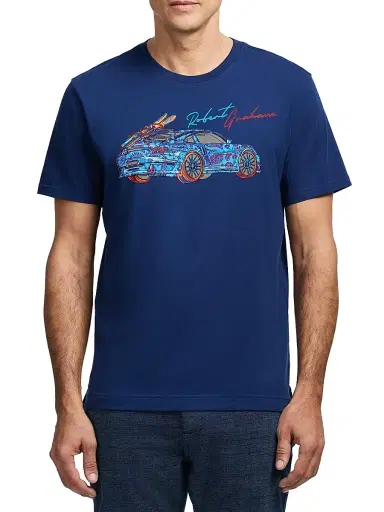 Robert Graham Men's Road Trip Graphic T-Shirt - Navy - Size XXL | Thumbnail 3 Robert Graham Men's Road Trip Graphic T-Shirt - Navy - Size XXL | Thumbnail 3