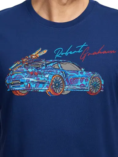 Robert Graham Men's Road Trip Graphic T-Shirt - Navy - Size XXL | Thumbnail 6 Robert Graham Men's Road Trip Graphic T-Shirt - Navy - Size XXL | Thumbnail 6