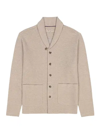 Robert Graham Men's Adriano Shawl Knit Cardigan - Tan - Size XXL | Thumbnail 1