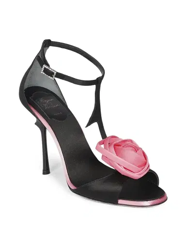 Roger Vivier Women's Epine Rose 100MM T-Strap Sandals | Thumbnail 2