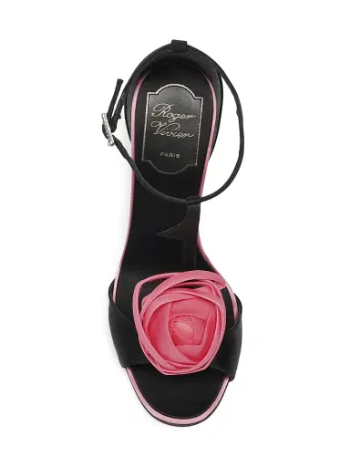 Roger Vivier Women's Epine Rose 100MM T-Strap Sandals | Thumbnail 4