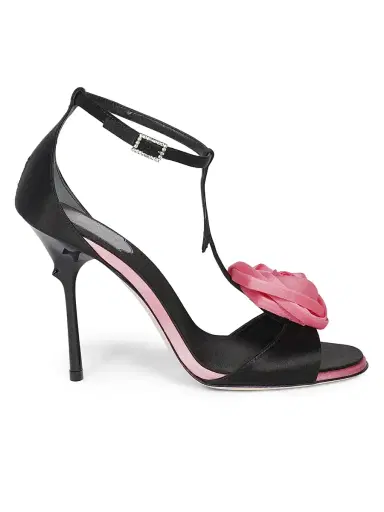 Roger Vivier Women's Epine Rose 100MM T-Strap Sandals | Thumbnail 1