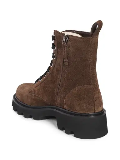Roger Vivier Women's Viv Rangers Truck Leather Ankle Booties - Marrone - Size 10 | Thumbnail 4
