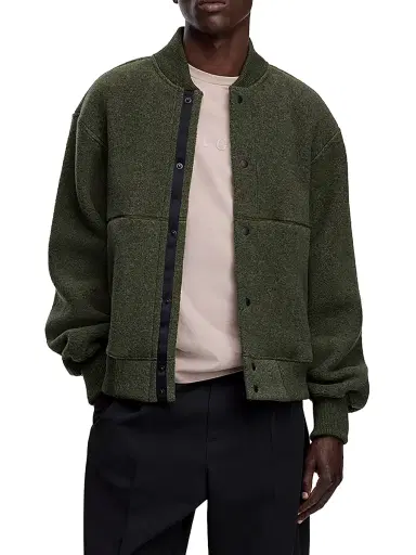 Canada Goose Men's Hudson Fleece Bomber Jacket - Dark Sage | Thumbnail 2